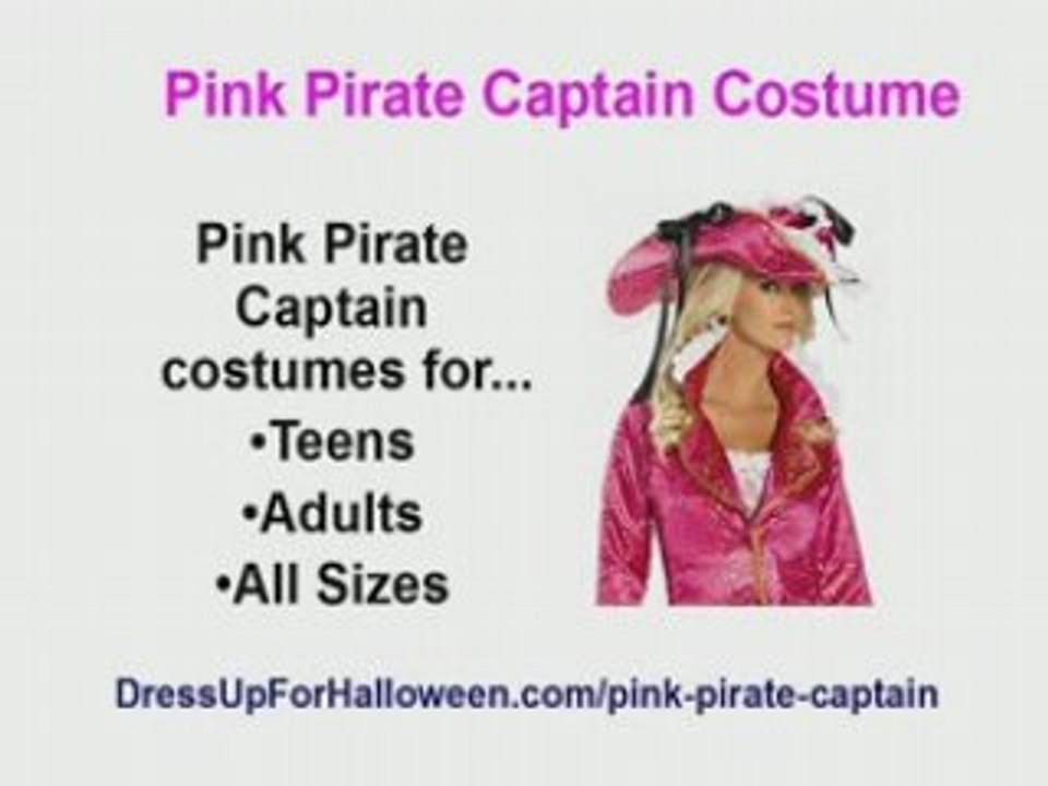 Pink Pirate Halloween Costume