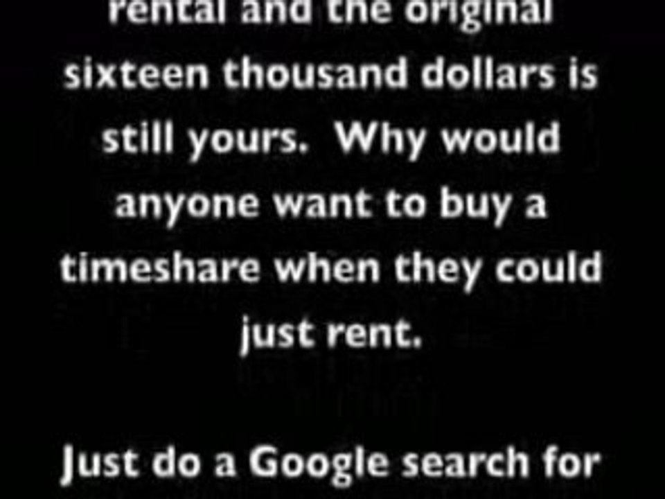 Timeshare Rental