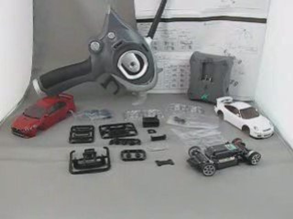 Kyosho dnano mini z lancer  mm et kit porsche gt3 châssis