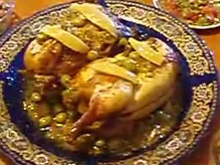 Moroccan dinner, food chicken