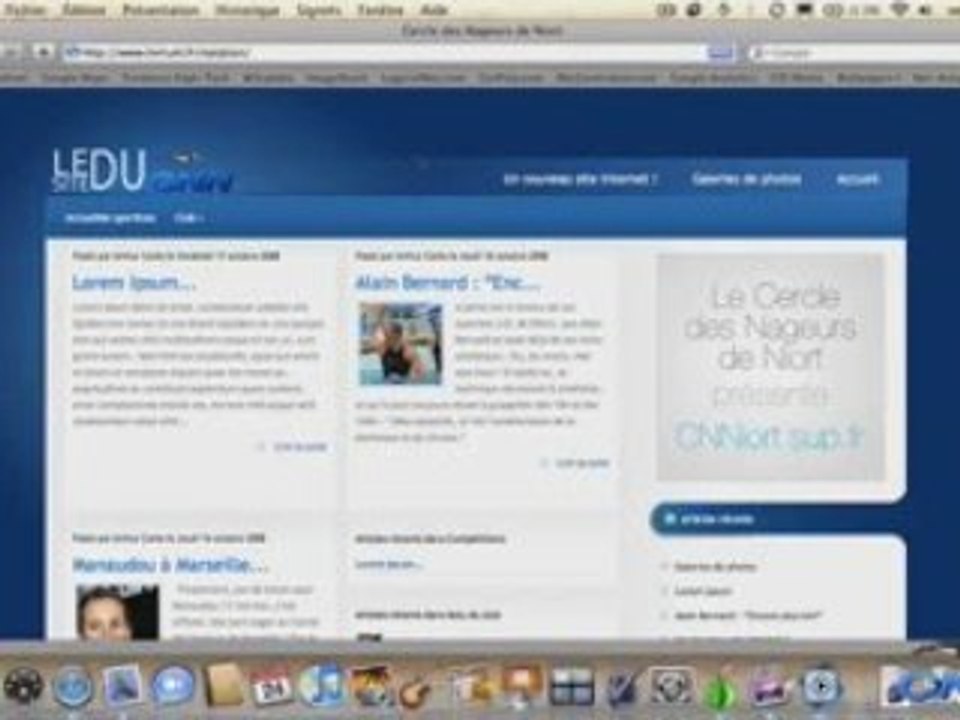 Présentation du fonctionnement du site Internet du CNN