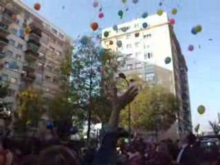 lâcher de ballons - fête des 20 ans de la chapelle