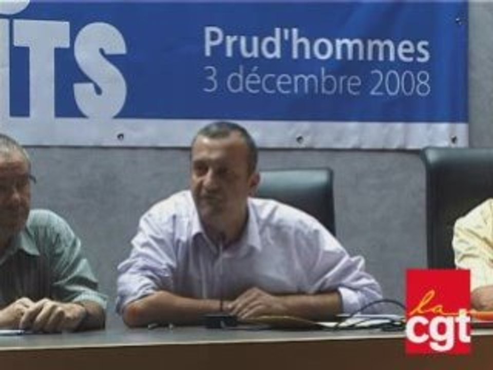 Conference de presse CGT ISERE Prud'hommes 2008