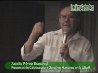 Adolfo Pérez Esquivel presenta cátedra de Derechos Humanos