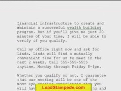 A Sales Letter For Lead Generation and Prospecting