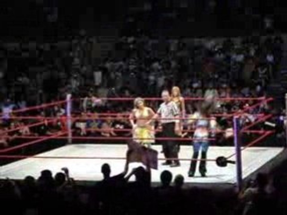 Entrance Mickie James, Katie Lee Burchill & Beth Phoenix