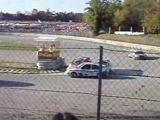 rallycross essai 2008,virage tête a queue.