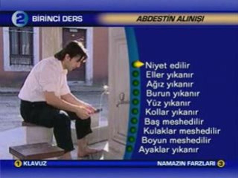 abdestin alınısı