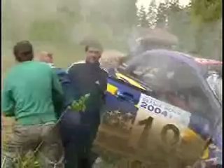 Accident de rally, pauvre spectateur