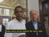 Barack Obama et Joe Biden appellent au vote anticipé (VOSTF)