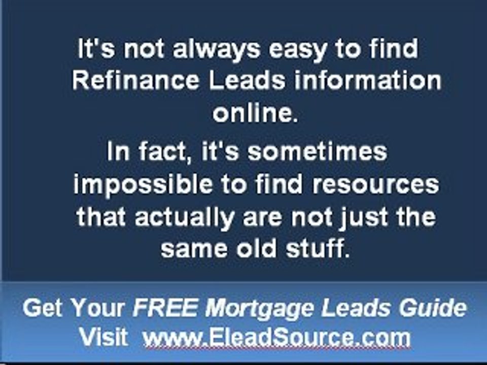 Internet Mortgage Lead
