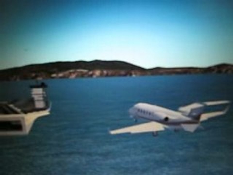 Atterrissage freestyle en Learjet45 sur porte-avion FS2002