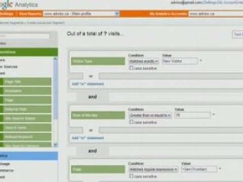 Google Analytics new Advanced Segmentation feature