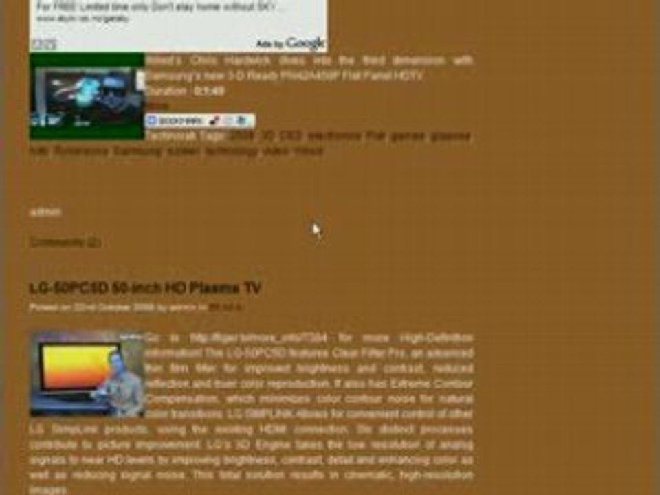 Flat hd tv
