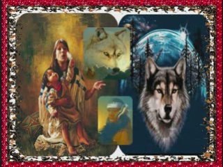Image d' indien  et de  loup en vidéo musique