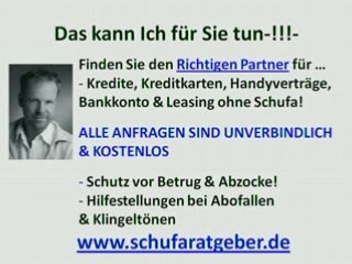 sofortkredit mit schlechter schufa? Ratgeber Video!
