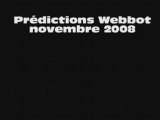 Prévisions Webbot novembre 2008