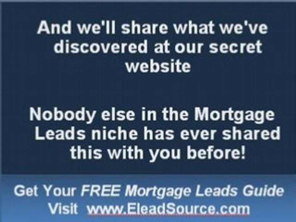 Re-Finance Mortgage Leads