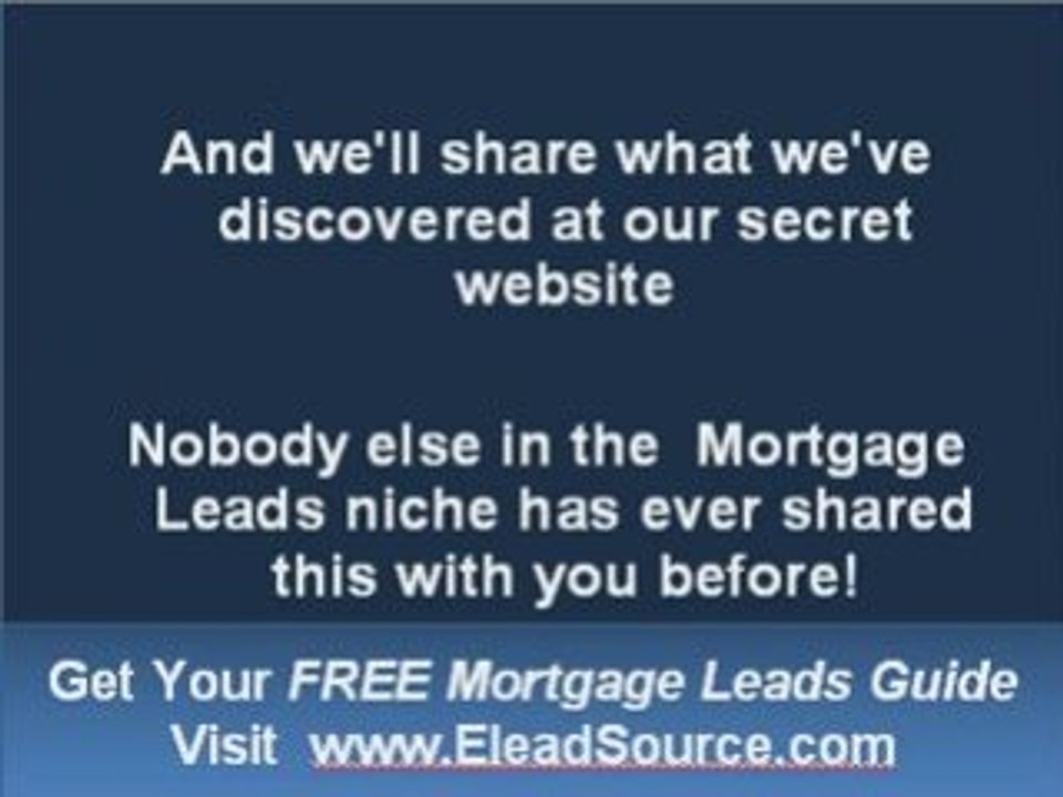Re-Finance Mortgage Leads