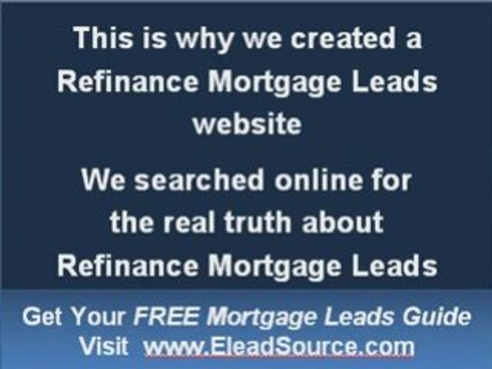 Mortgage Refinance Leads