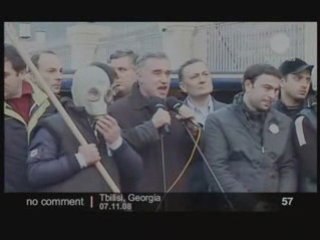 Géorgie manif à Tbilissi vs Saakashvili