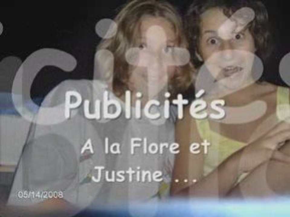 Les pubs de flore et justine