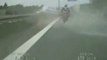 Motorcycle Barely Avoids Scary Accident