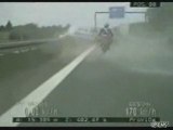 Motorcycle Barely Avoids Scary Accident