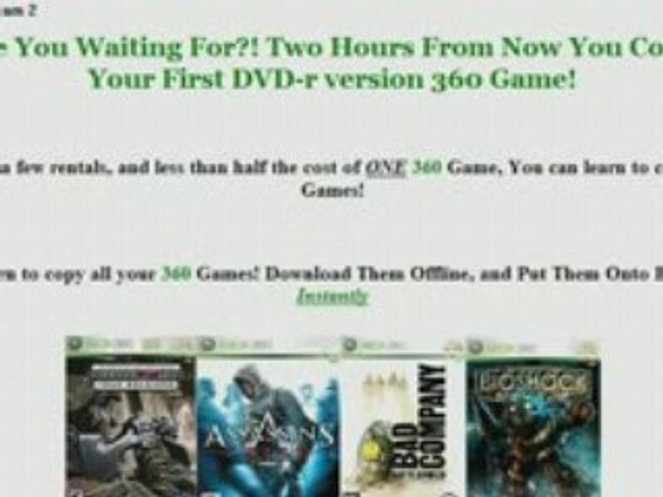 Burning Copying Xbox 360 Games Mod Chip