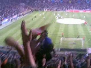Om Psg SW87 ULTRAS virage sud entrée des joueurs 2008