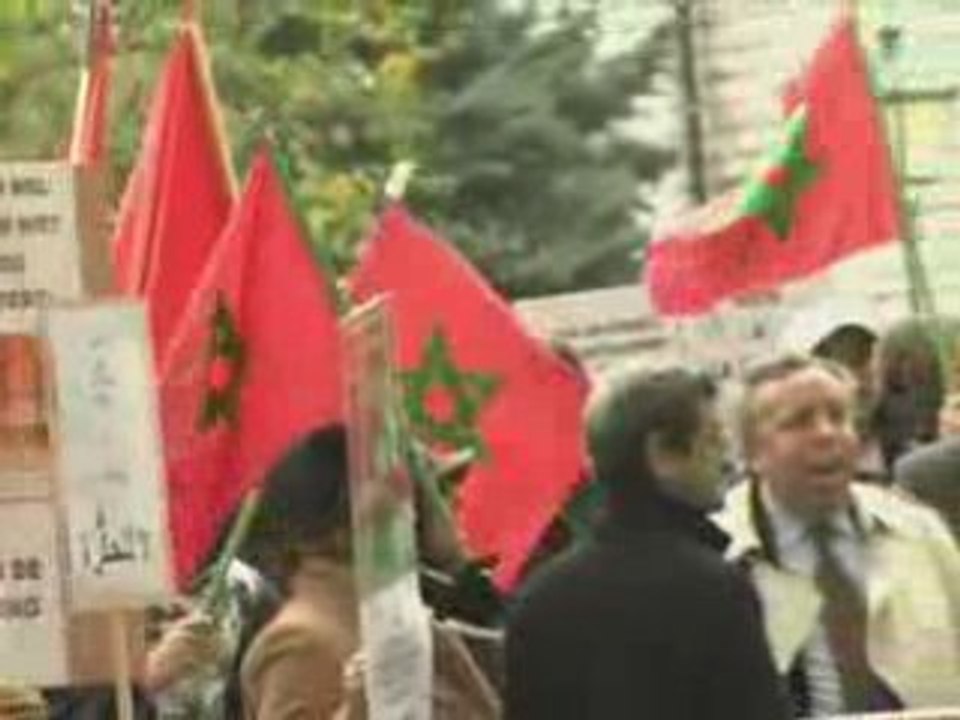 SIT-IN DEVANT AMBASSADE MAROC BRUXELLES CONTRE L'HOGRA