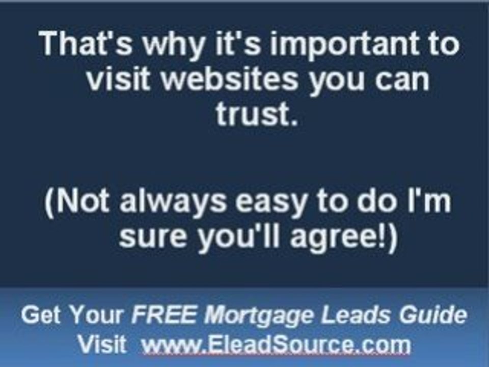 Internet Mortgage Leads