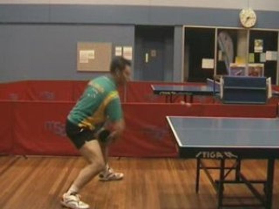 Table Tennis Backhand Topspin Against Backspin