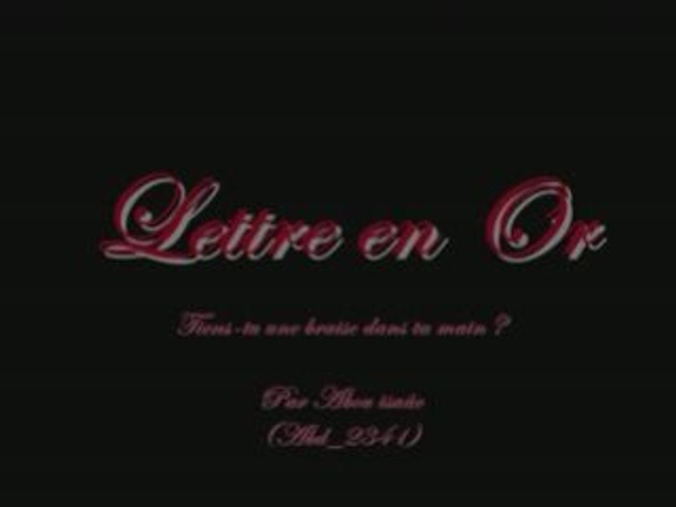 Lettre en Or