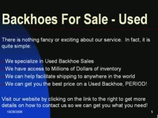 Used Backhoes For Sale - Wholesale Prices!