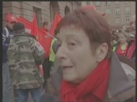 Manif à Strasbourg Laguiller Besancenot