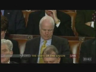 McCain Falls Asleep and Drools on His Tie