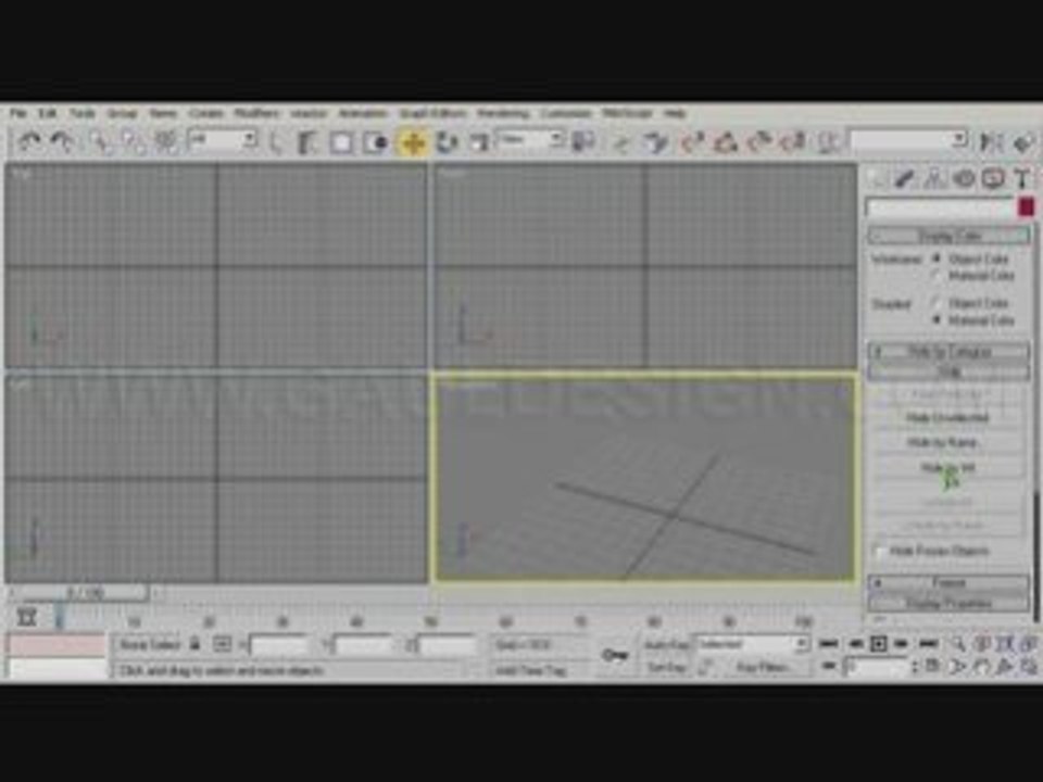 VideoTutorial 3ds Max Esp-16/165 - Mostrar y Ocultar Objetos