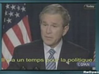 reaction de bush a propos du 11 septembre 2001