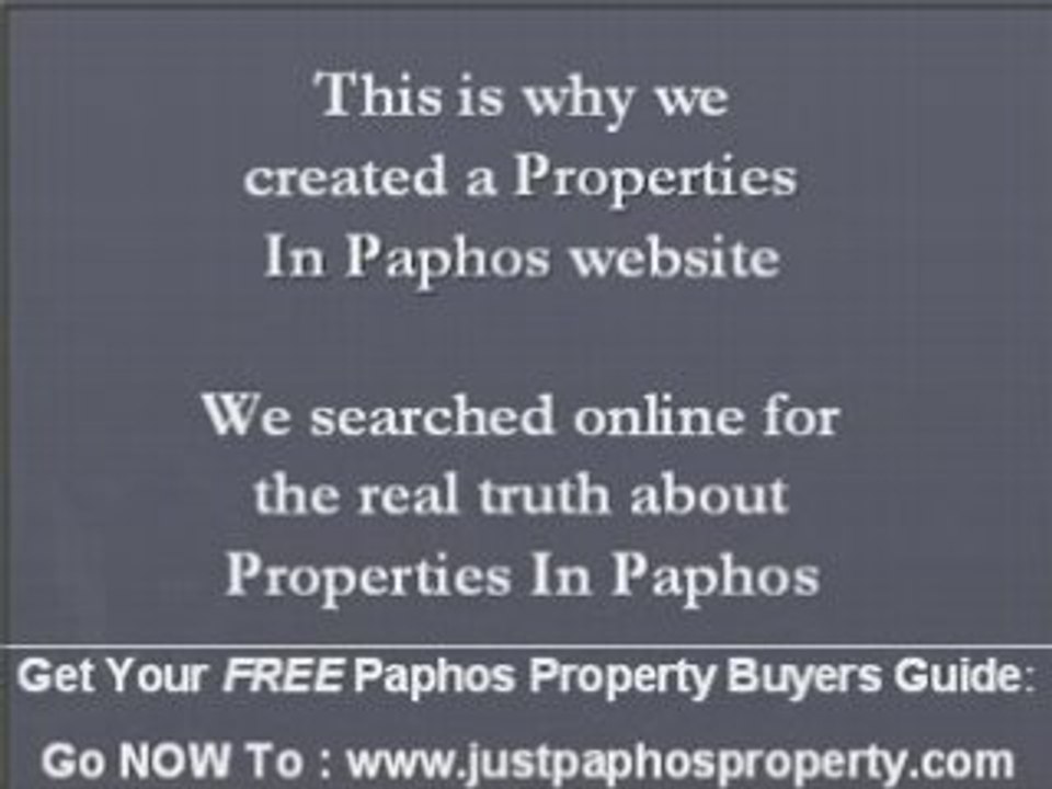 Paphos Property Sale