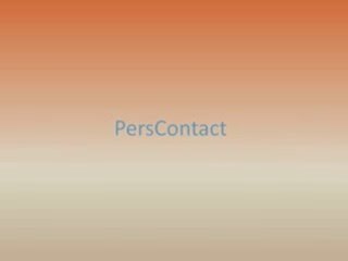 Elevator pitch PersContact