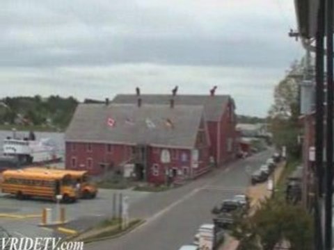Motorcycle riding in Lunenburg, Nova Scotia, Canada. VRIDETV