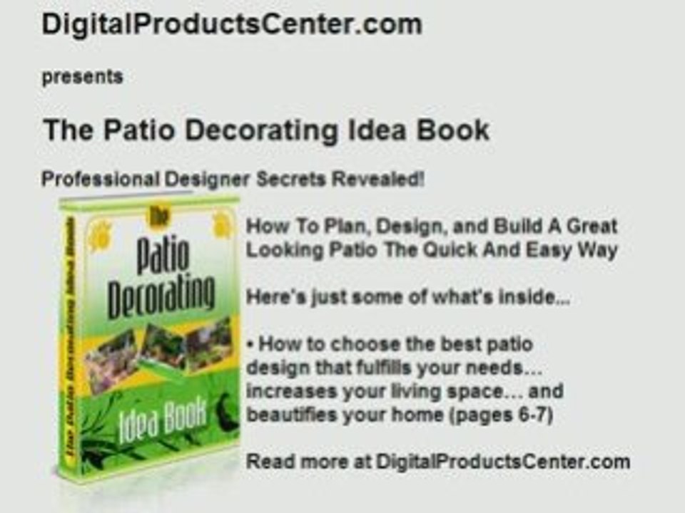 The Patio Decorating Idea Book