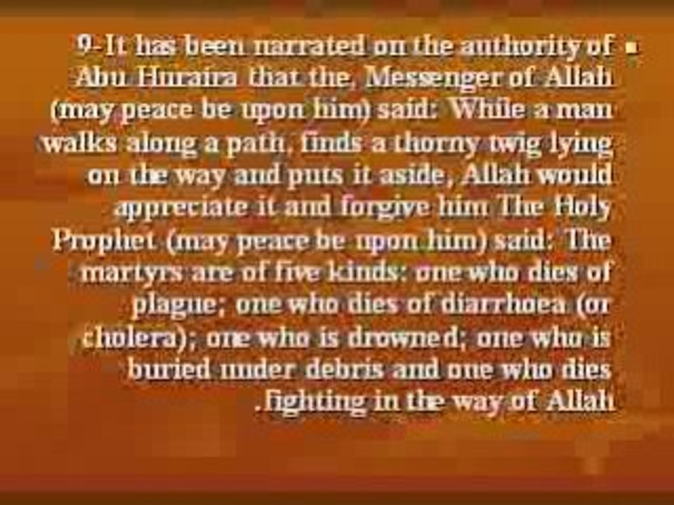 Varied Hadiths on Martyrs