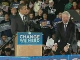 Bill Clinton joins Barack Obama on the campaign trail