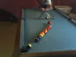 Moi . les boule en ligne pour rentré la dernier ( billard)