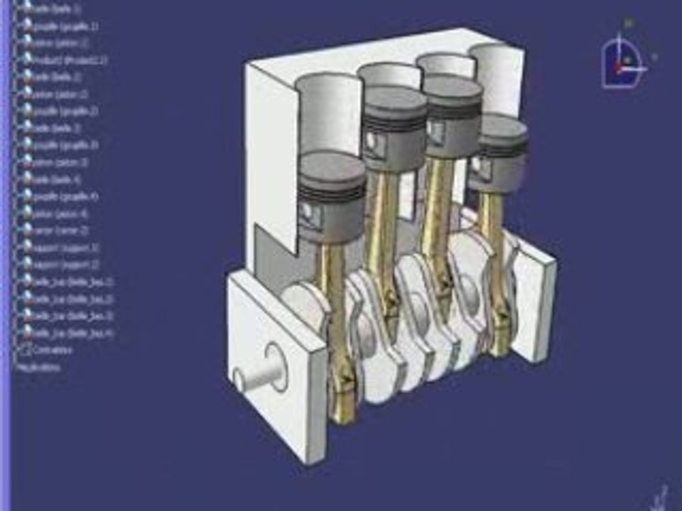 Modélisation et animation d'un 4 cylindres