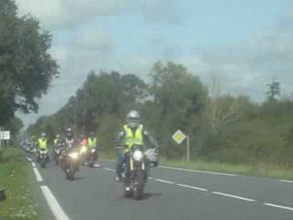 Cortège Moto Mariage Yvan et Nadine Bécon 1/2 Ruptures