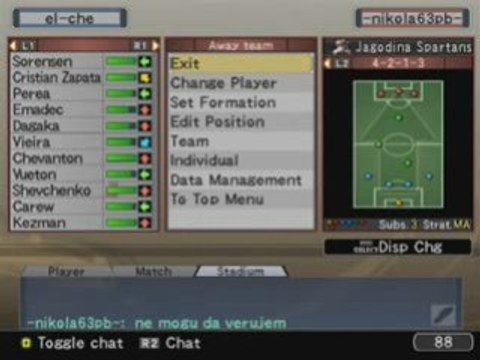 NK Nightwish (el-che) - Jagodina Spartans (nikola63pb) 4-2