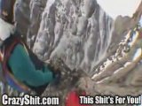 Wing suit mountain base jumping